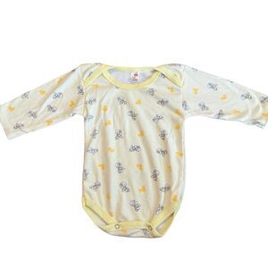 Vintage Baby Bodysuit Yellow Sweet Cherry 6-9 Months Adorable Baby Boy